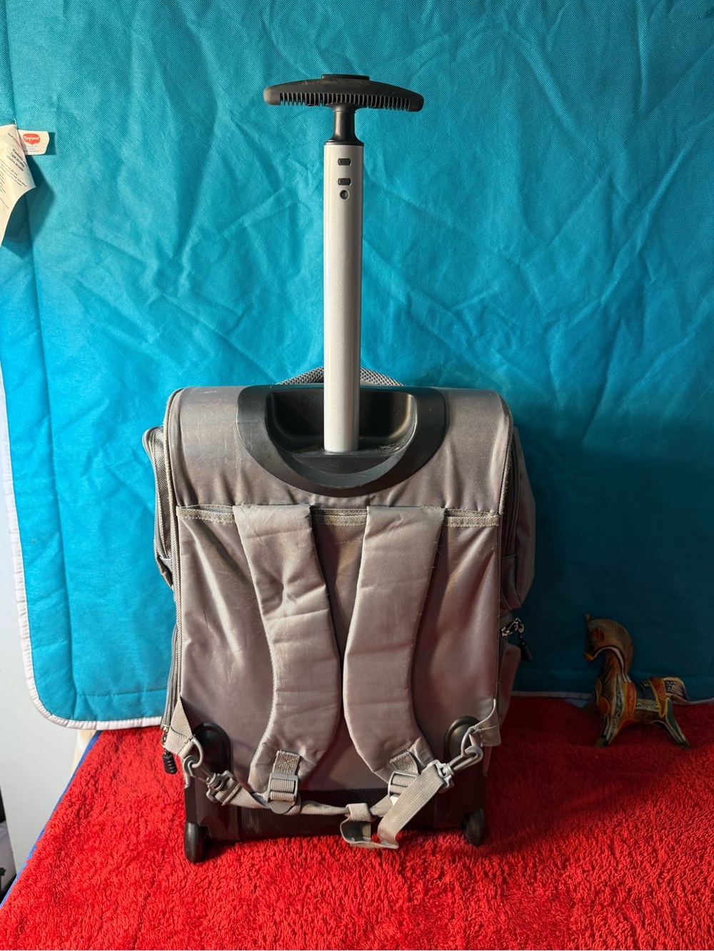 Gray Rolling Backpack - Unbranded
